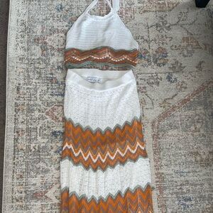 Petal and Pup Crotchet Skirt Set